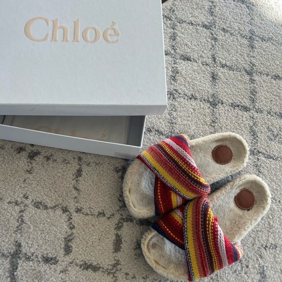 Chloe wavy shearling platform Sandals - Picture 2 of 5